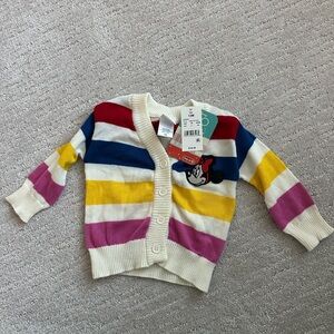 Disney Striped Cardigan - Red, Blue, Yellow, Pink, White
